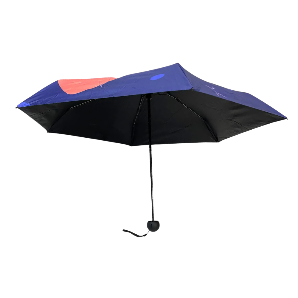 Portable Five-Folding Umbrella for Stylish Outdoor Activities in Purple