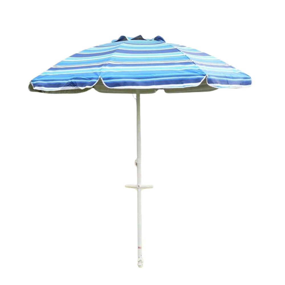 High-Quality UV Big Outdoor Beach Umbrella-Blue Stripe