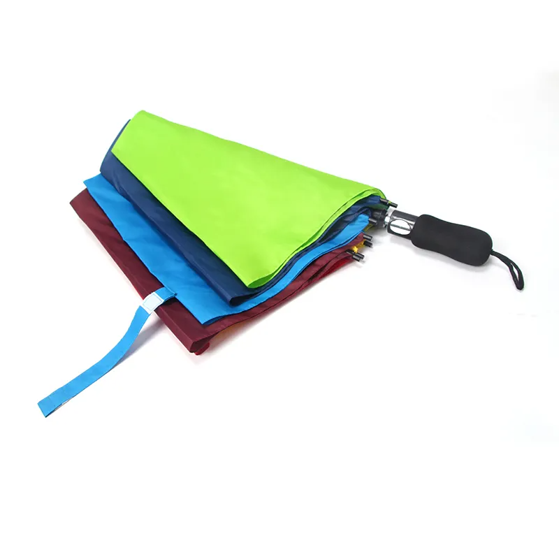 Windproof Auto Open 2-Fold Golf Umbrella for All Weather-Rainbow