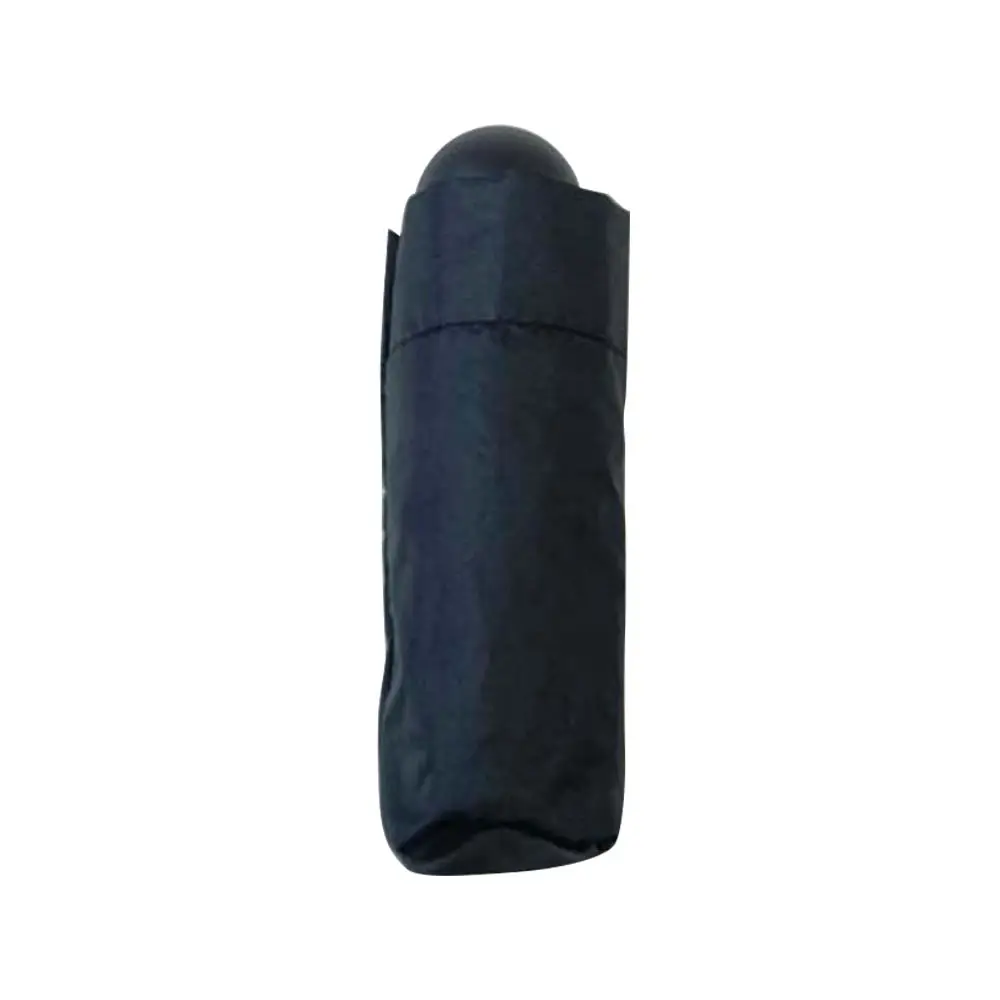 Portable Black Five-Folding Mini Umbrella with Manual Open