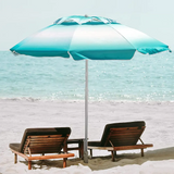 Friendly 200cm Outdoor Beach Umbrella: Reliable Windproof Design-Sea Green