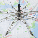 Travel-Ready Map Print Umbrella – Stylish, Windproof Protection