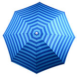 Heavy-Duty Windproof Beach Umbrella: Portable, UV Protection, Blue Striped