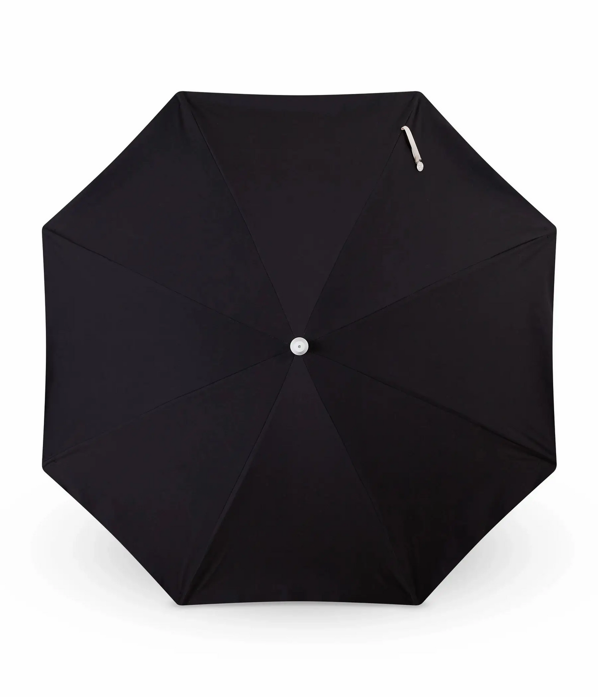 Chic Black Fringed Beach Umbrella with UV Protection