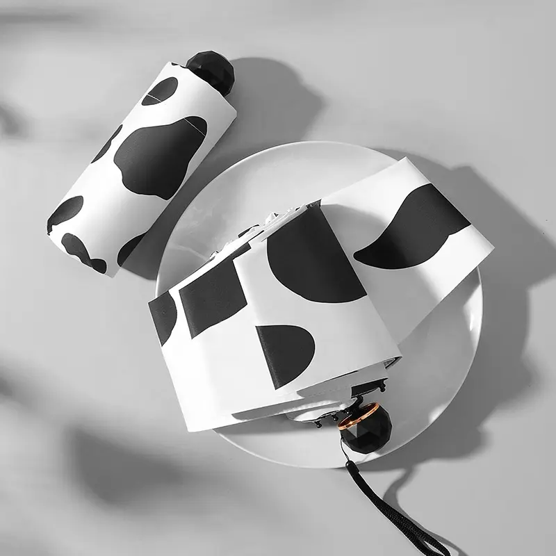 Cow Pattern Automatic Five-Folding Umbrella