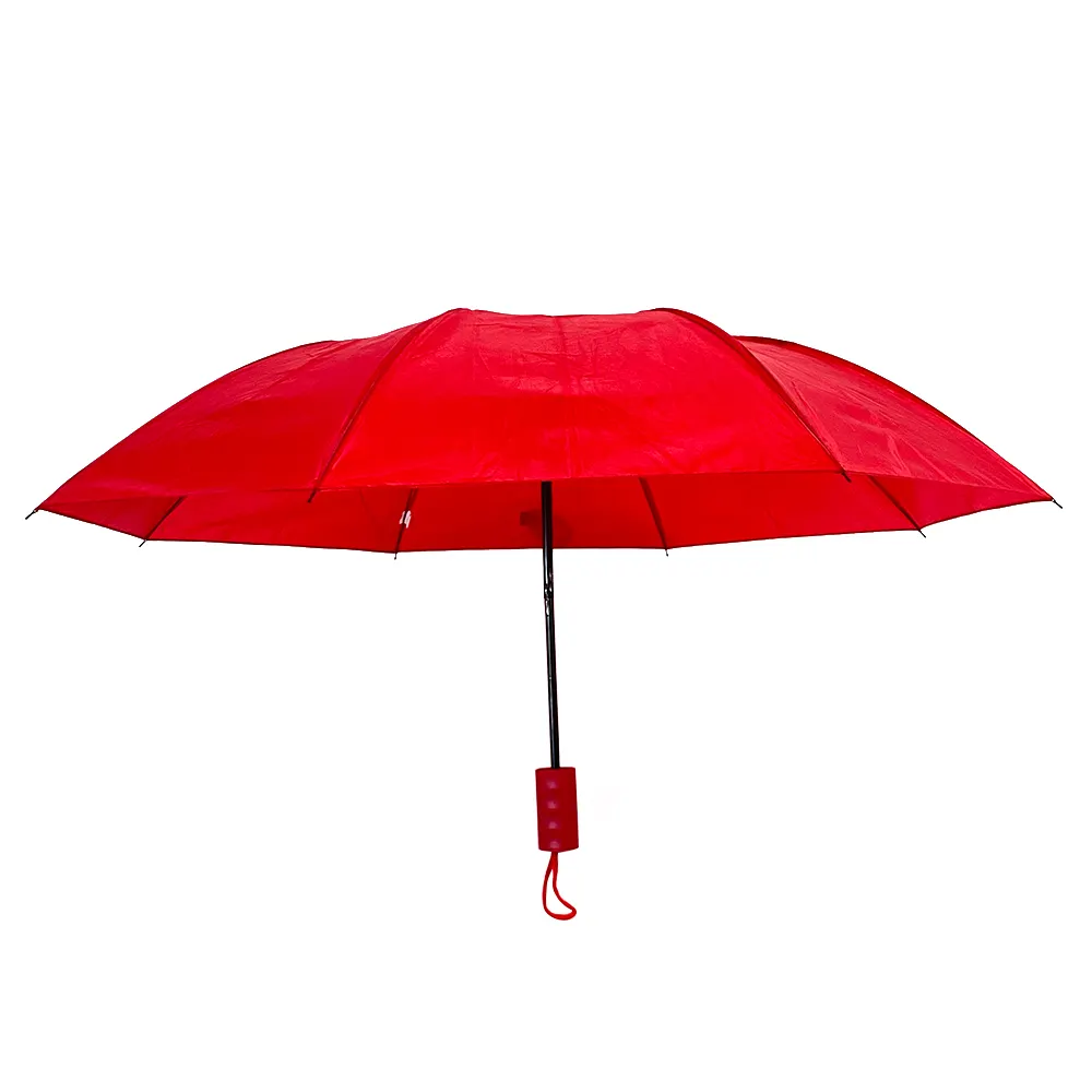 Red Windproof 2-Fold Auto Open Umbrella - Super Light and Foldable