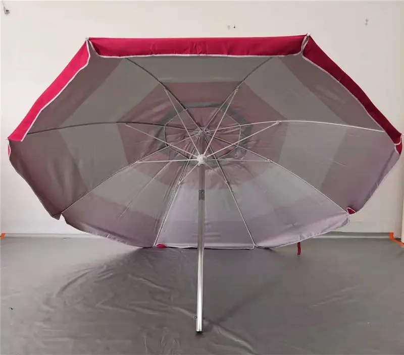 Portable Large Beach Umbrella: Windproof, Folding, with Tilt Feature