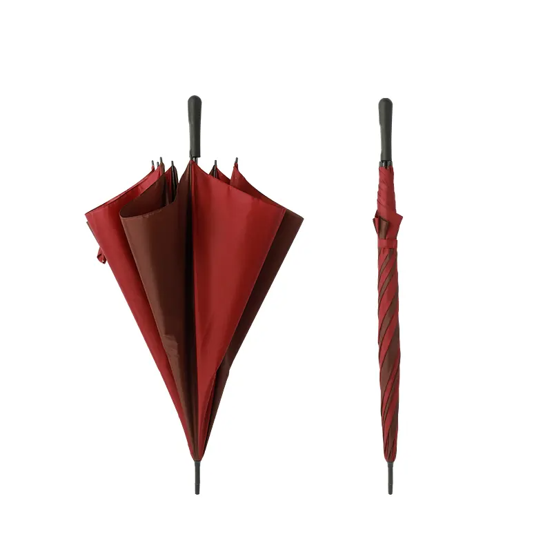 Luxurious Maroon Windproof Beach Umbrella with Stylish Stitching Design