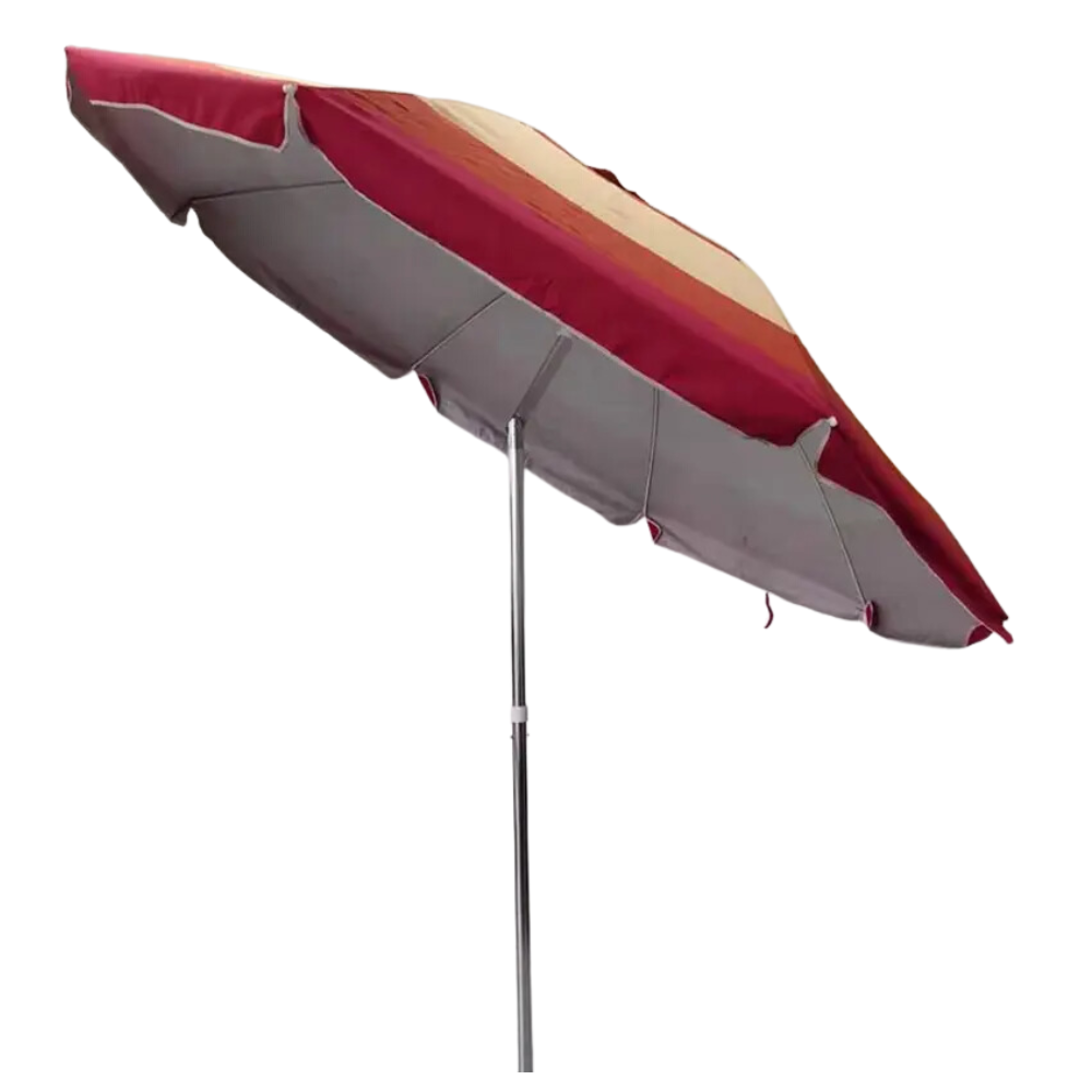 Portable Large Beach Umbrella: Windproof, Folding, with Tilt Feature