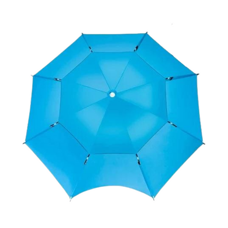 Big UV Protection Double-Layer Outdoor Windproof Beach Umbrella 2.6m-Blue